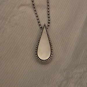 LAGOS Silver Beaded Teardrop Necklace